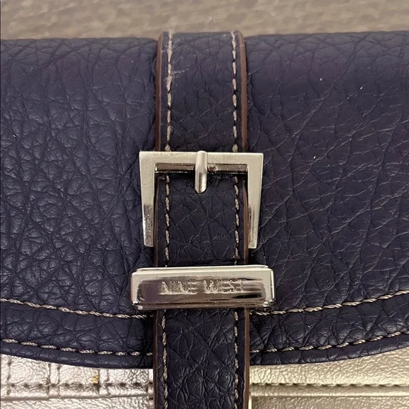 NWT - NINE WEST CHECKBOOK WALLET Colorado SLG - Plum - Picture 2 of 9